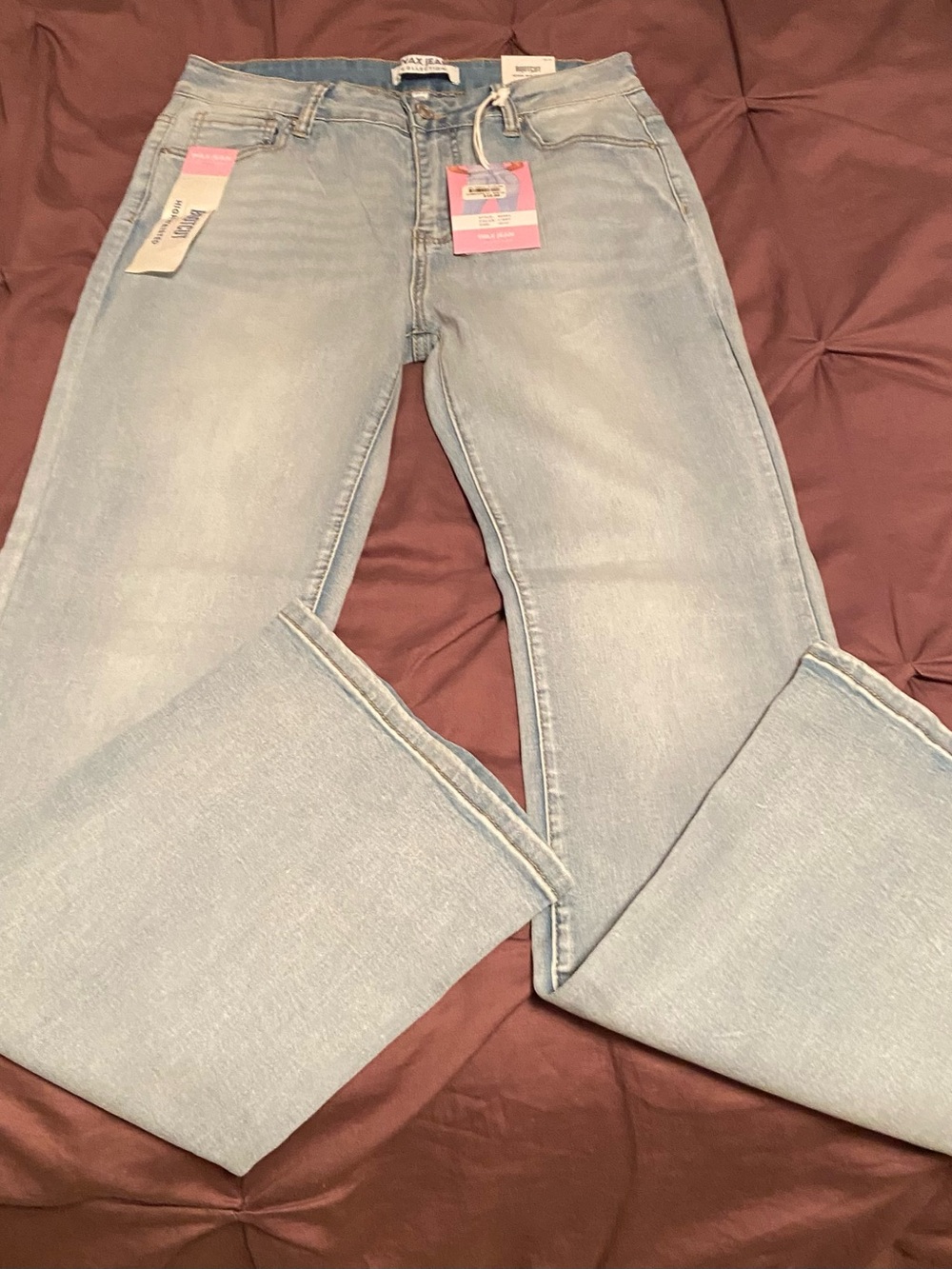 Wax Jean Collection High-Waisted Light Wash Junior’s Bootcut Jeans